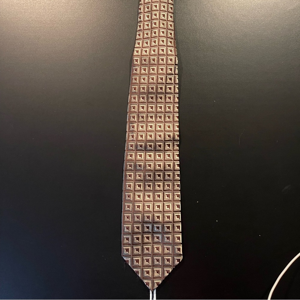 Ermenegildo Zegna Brown/Grey Tie